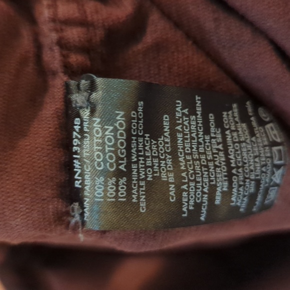 Slate & Stone deep purple and black corduroy 100% cotton button-down shirt, L - Picture 5 of 5